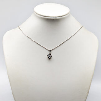 39.5cm Box Chain in Silver with Stones S925 2.11g