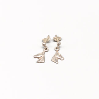 Silver earrings Horses S830 1.46g 20mm