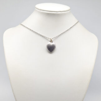 43cm Scoop Cable Chain in Silver with Pendant Heart S925 6.8g