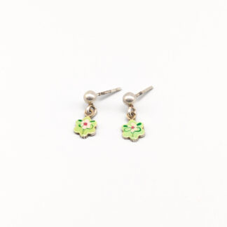 Earrings in Silver with Flowers S925 1.29g 15mm