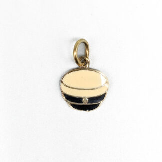 Pendant student cap in gold-plated silver S925 0.85g 15mm