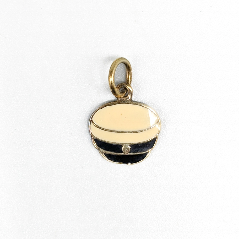Pendant student cap in gold-plated silver S925 0.85g 15mm