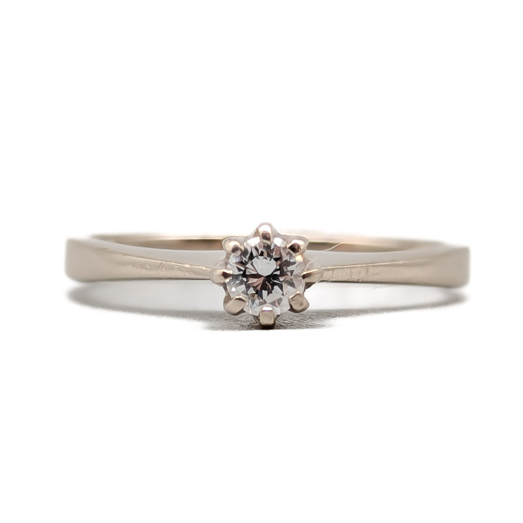 Diamond ring in Gold 18K 2.51g 16.25mm