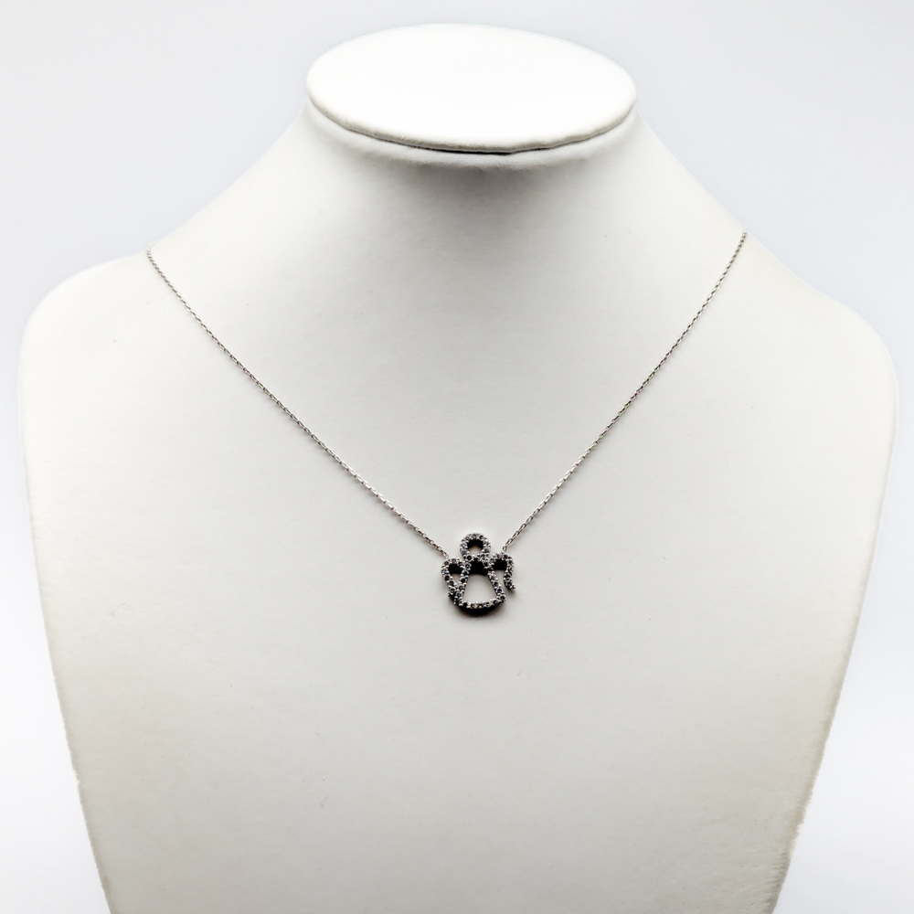 42cm Silver necklace with integrated pendant S925 2.16g