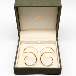 Engelbert Earrings "Swirl" in Gold 18K 13.14g 59mm