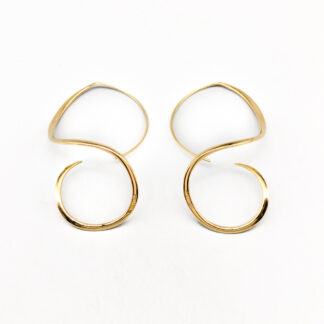 Engelbert Earrings "Swirl" in Gold 18K 13.14g 59mm