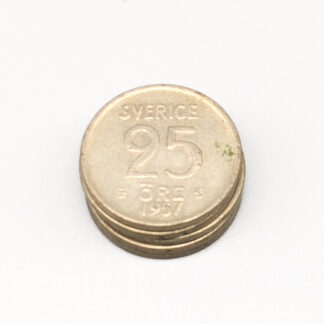 5 pcs 25 öre Sweden 1953-1957 S400 11.72g 17mm