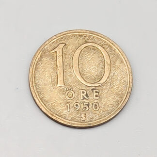 1 pc 10 öre Sweden 1950 S400 1.41g 15mm