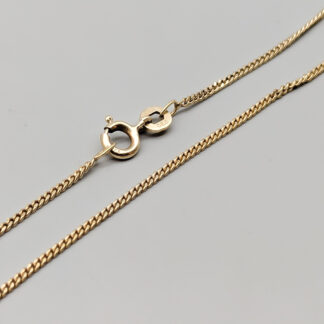 38.5cm Curb Chain in Gold Plated Silver S925 2.14g