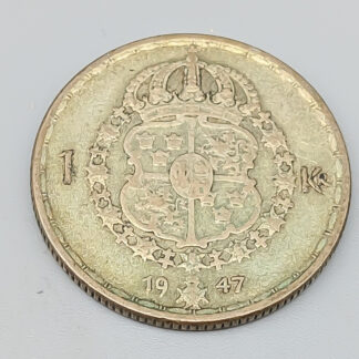 kr Sweden 1947 S400 6.98g 25mm
