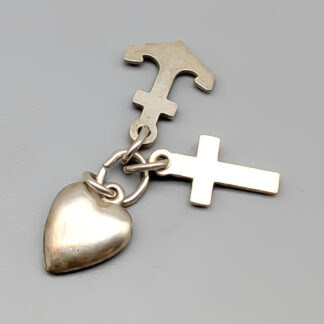 Pendant in Silver Faith Hope and Love S830 1.02g 12mm