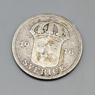 50 öre Sweden 1916 S600 4.8g 22mm
