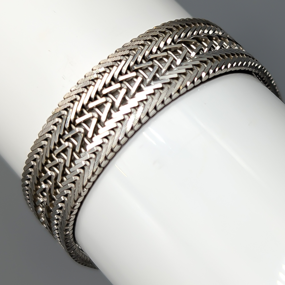 19.5cm Uno-A-Erre Bracelet in 18K White Gold 36.37g