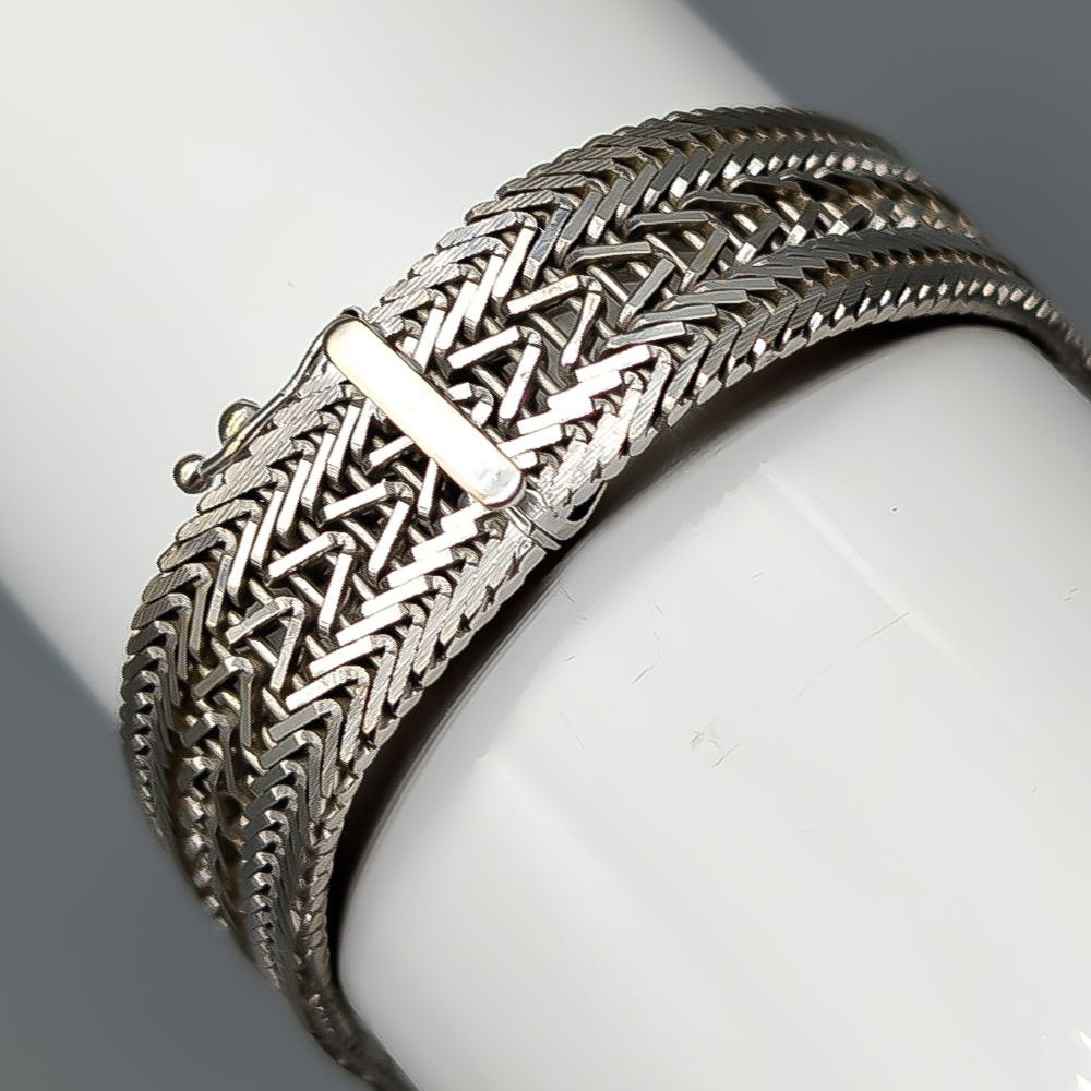 19.5cm Uno-A-Erre Bracelet in 18K White Gold 36.37g - Image 2