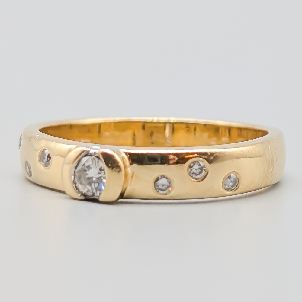Diamond ring in Gold 18K 3.92g 16.75mm - Image 2