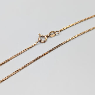 38cm Box Chain in Gold Plated Silver S925 2.87g