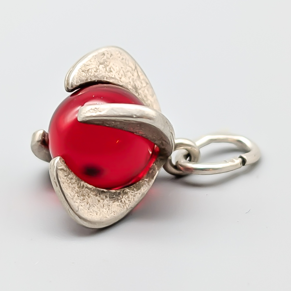 Pendant in Silver with Birthstone January S830 1.87g 13mm