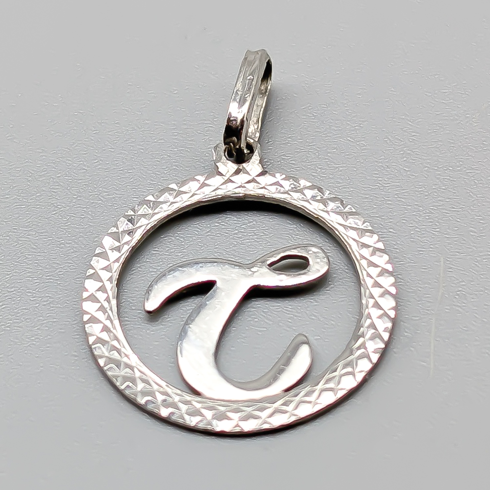 Pendant in Silver Letter T S925 1.11g 22mm