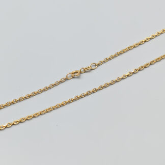 56.5cm Flat Cut Cable Chain in 18K Gold 8.3g