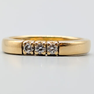 Diamond Ring in Gold 18K 4.25g 17mm