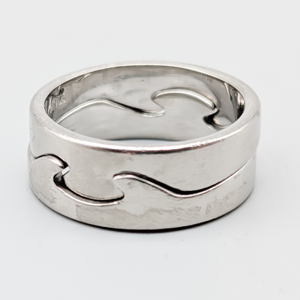 Georg Jensen "Fusion" Ring i Vitguld-2