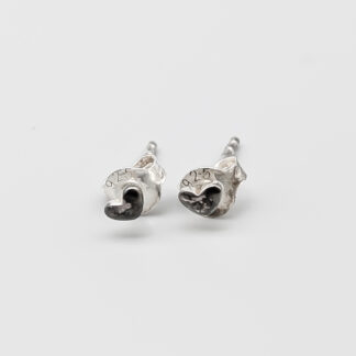 Silver Earrings Hearts S925 0.39g 3mm