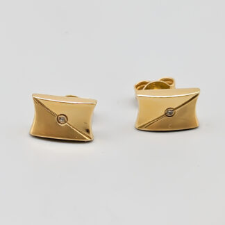 Diamond Earrings in Gold 18K 1.81g 7mm