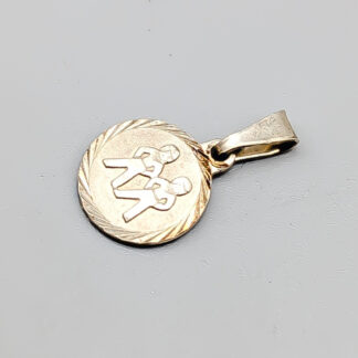 Pendant in Silver Zodiac Sign Tvillingarna S925 0.79g 12mm