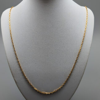 71.5cm Flat Cut Cable Chain in Gold 18K 13.39g