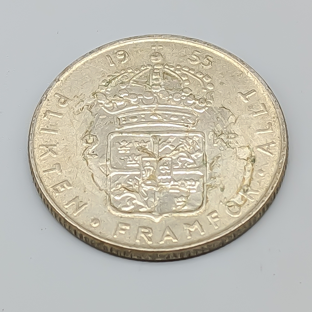 2kr Sweden 1952- 1966 S400 13.94g 31mm