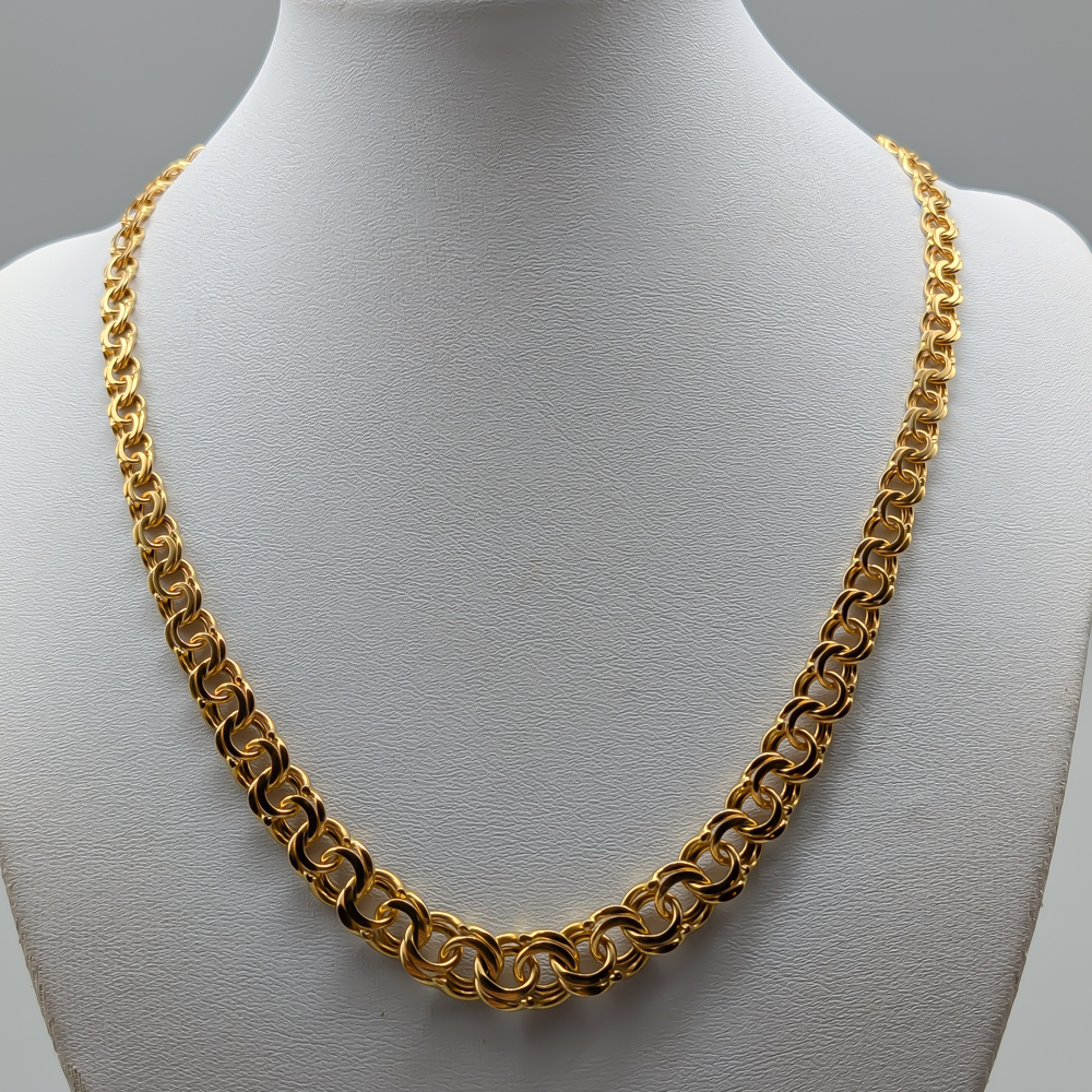 46cm Graduated Bismarck Chain in Gold 18K 40.32g