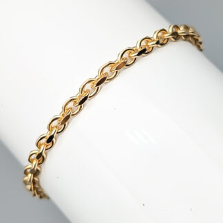 22cm Svedbom Flat Cut Cable Chain in Gold 18K 8.21g