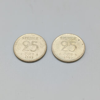2 25 ore Sweden 1952-1961 S400 4.69g 17mm