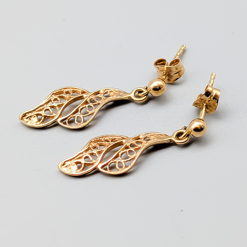 Earrings in Gold 18K 1.91g 26mm - Image 2