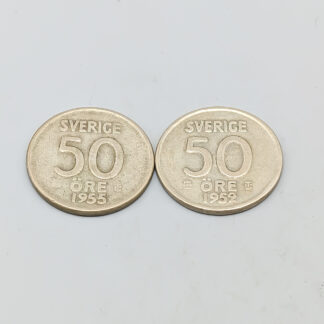 2 50 ore Sweden 1952-1961 S400 9.6g 22mm