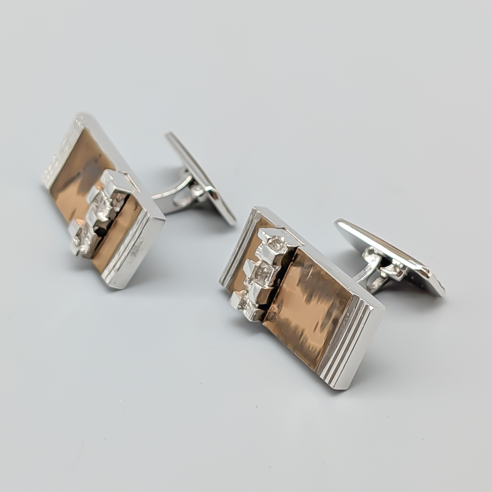 Cufflinks in Silver with Förgyllda Delar S925 24.62g 25mm - Image 2