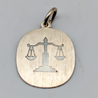 Pendant in Silver Zodiac Sign Libra S830 2.15g 17mm