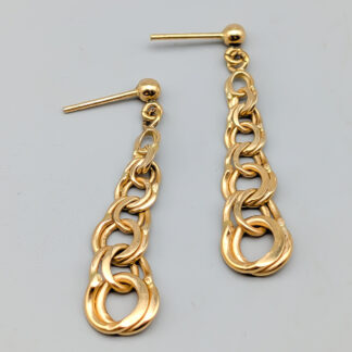 Earrings in Gold Bismarck 18K 3.42g 35mm