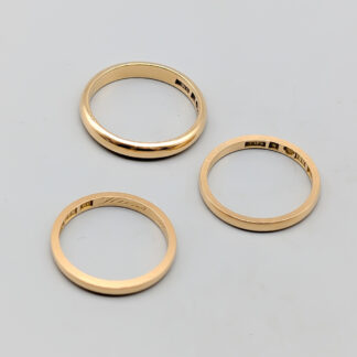 3 pcs Rings 18K 9.05g