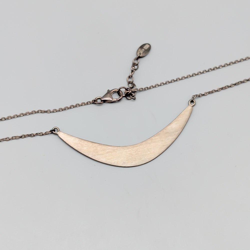 43cm Cable Chain in Silver with Integrated Pendant S925 7.04g