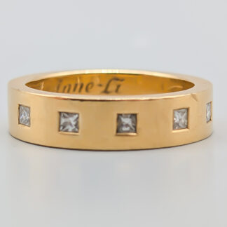 Diamond Ring in Gold 18K 8.02g 17mm