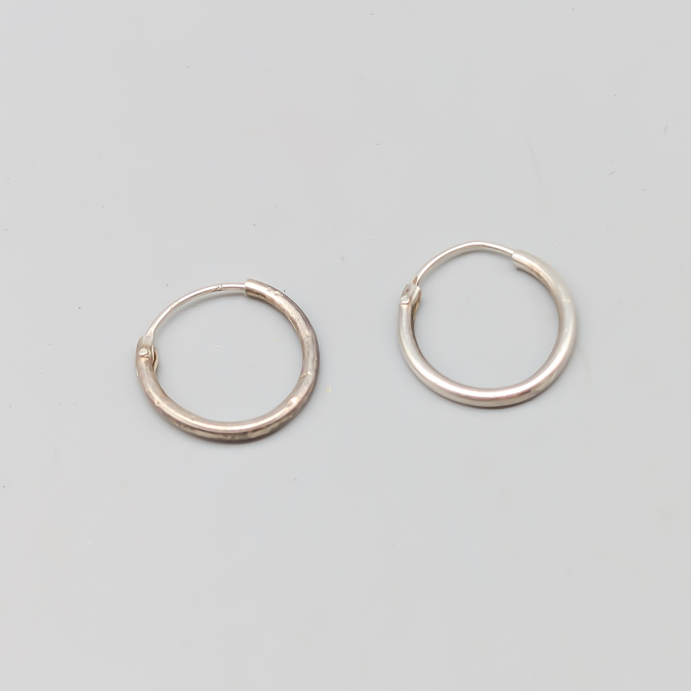 Hoops in Silver S830 0.49g 15mm