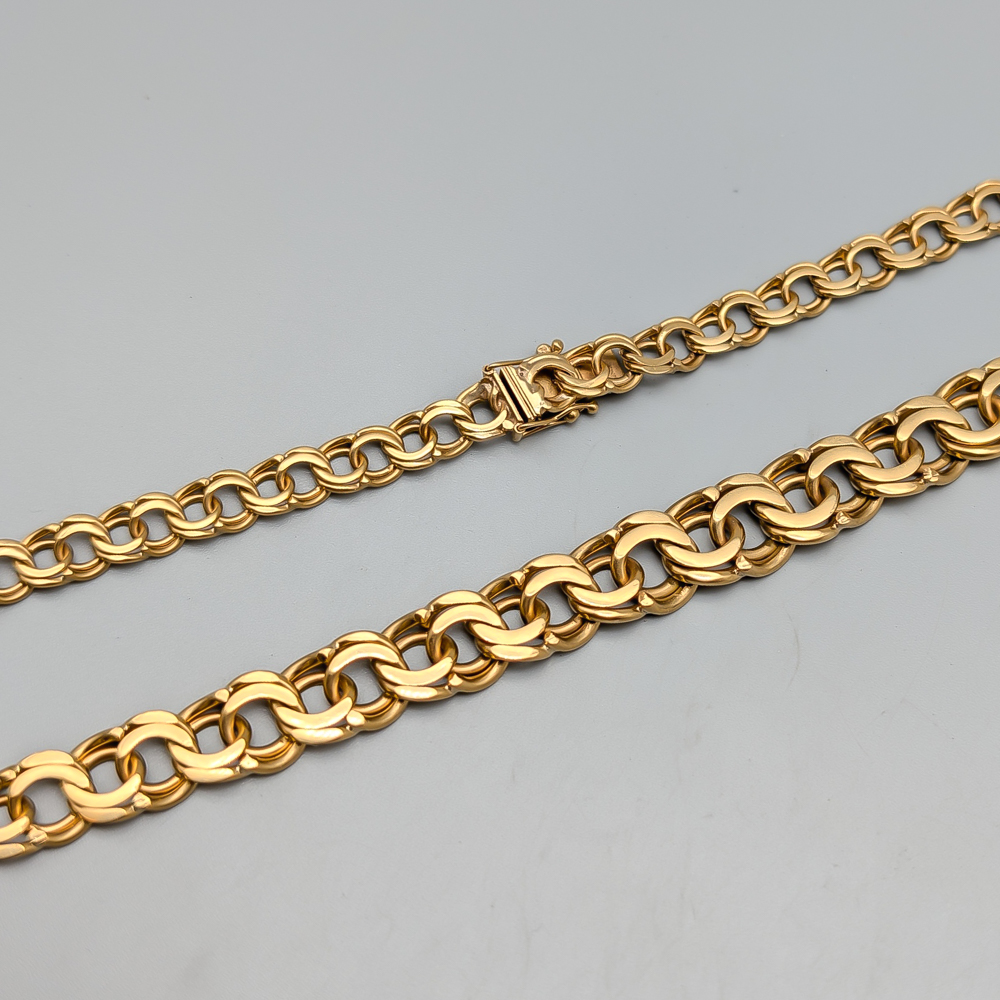 44cm Graduated Bismarck Chain in Gold 18K 39.2g