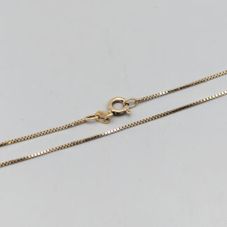 42cm Box Chain in Gilded Silver S925 1.82g