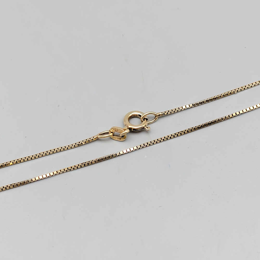 42cm Box Chain in Gilded Silver S925 1.82g
