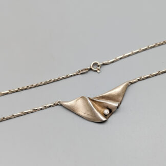 40.5cm Collier in Silver with Stone S925 9.21g