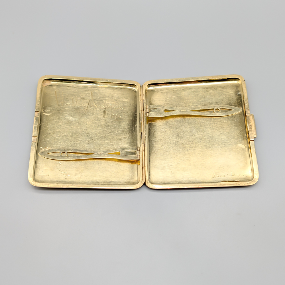Antique Cigarettetui in Gold 14K 143.66g 90mm - Image 2
