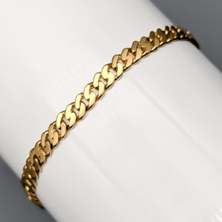 19cm Pressed Curb Chain in Gold 18K 6.08g