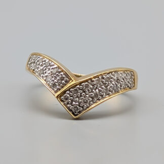 Diamond Ring in Gold 18K 4.08g 17mm