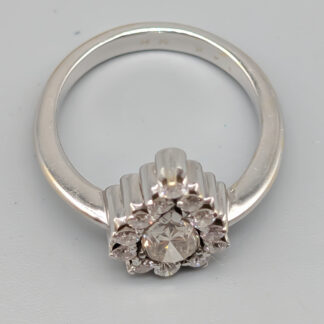 Diamantring i Vitguld-0